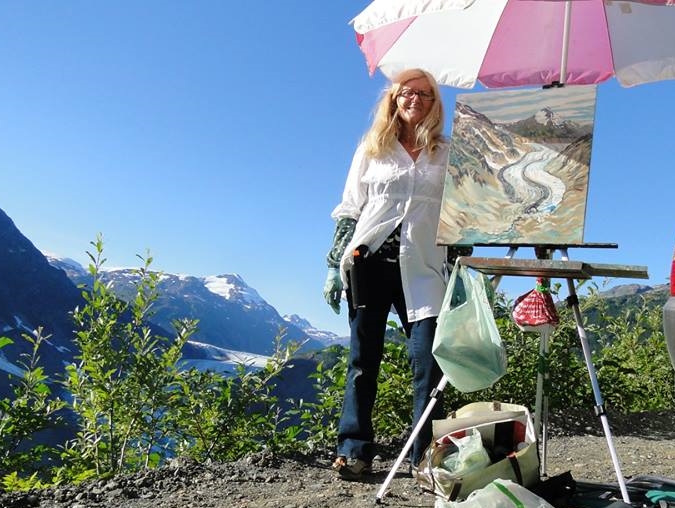 Painting Salmon Glacier