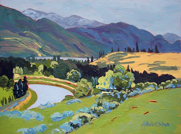 Spring View
                          Okanagan River Penticton oil by Angie Roth
                          McIntosh