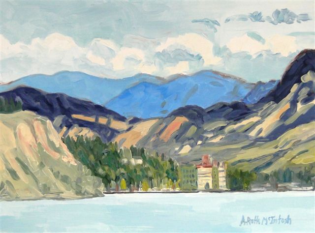 North End of Penticton painted on
                          location in oil by Angie Roth McIntosh
