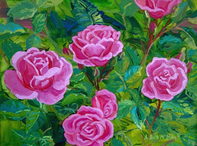 Pink Roses Oil
                          by Angie Roth McIntosh