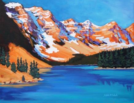 Moraine Lake Banff
                          acrylic by Angie Roth McIntosh
