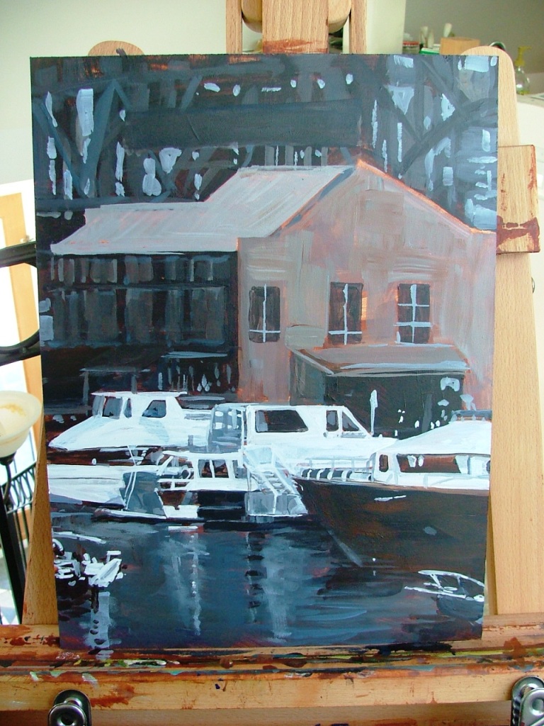 Close up of Underpainting