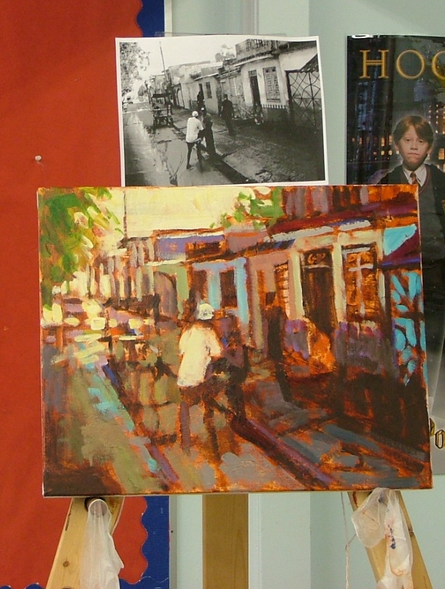 Artist Brian Simons leading workshop