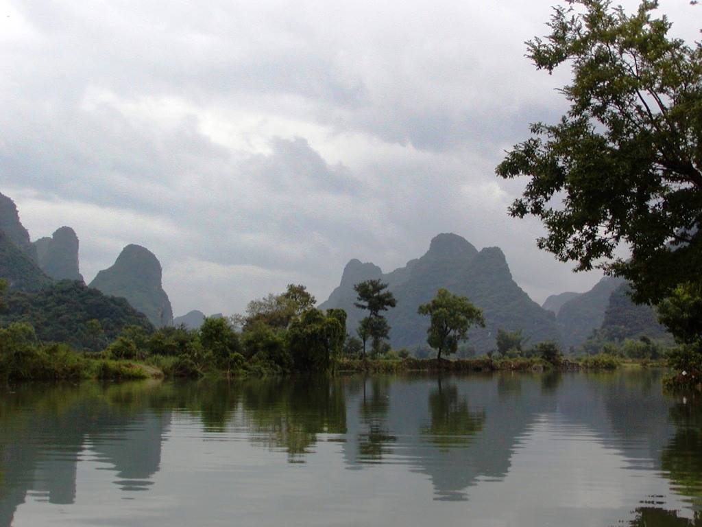 karst mountains on the river