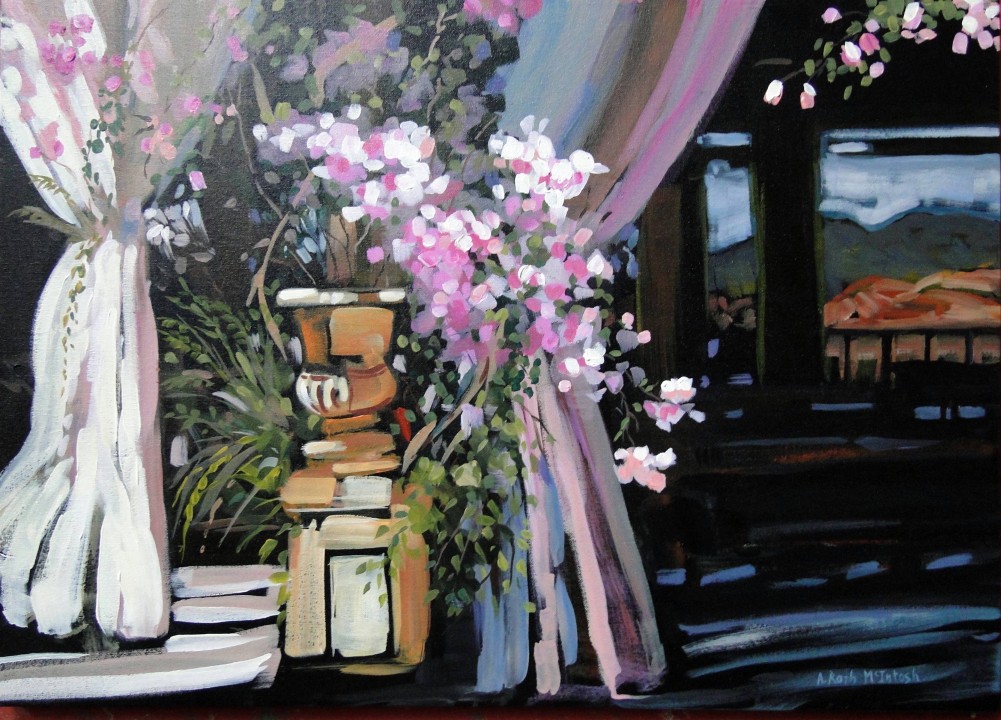 Mexican Bougainvillea and
Curtains