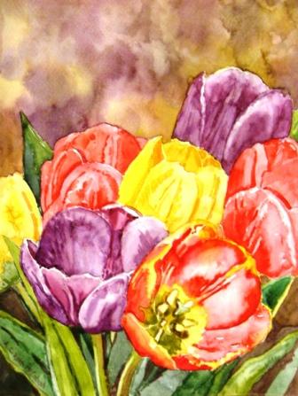 Colourful Tulip
                                          watercolour by Angie Roth
                                          McINtosh
